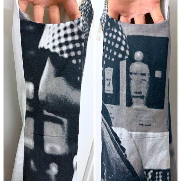 Akris Vivian Maier Camera Dress Black Gray Photo Realistic Trompe l'Oeil 10 - Picture 13 of 16